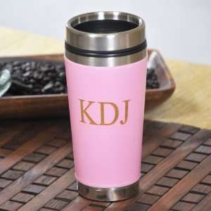 Personalized Pink Travel Mugs Holds 16oz 