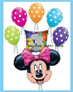 MINNIE MOUSE 3rd birthday polka dot balloon PARTY three  