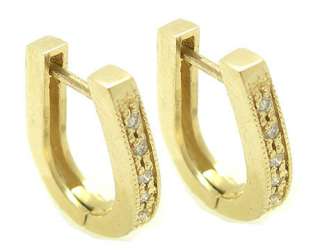14K Yellow gold Baby Huggies Diamond Earrings  