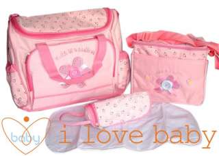 Pink Button 2 Baby Diaper Nappy Changing Bags 4Pcs  
