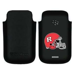  Rutgers University Helmet on BlackBerry Leather Pocket 