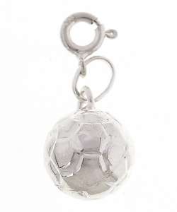 Sterling Silver Soccer Ball Sports Charm  