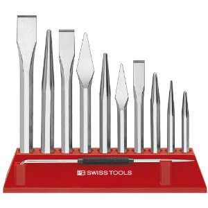 PB Swiss Tools Large Chisel and Punch Tool Set with Plastic Stand 