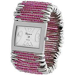 Geneva Womens Platinum Safety Pin Stretch Watch  