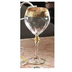 Timeless Italian Goblet Glasses with Gold plated Trim (Pack of 4 