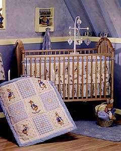 Deluxe 3 piece Peter Rabbit Crib Bedding Set  