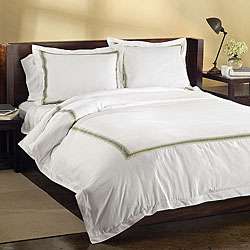   Embroidered Green 3 piece King size Duvet Cover Set  