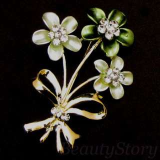   Item  rhinestone crystal flower brooch pin bouquet  