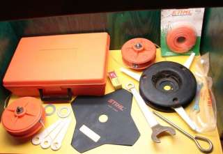 STIHL STRING TRIMMER HEAD BLADE CUTTER PARTS TOOL BOX ACCESSORIES LOT 