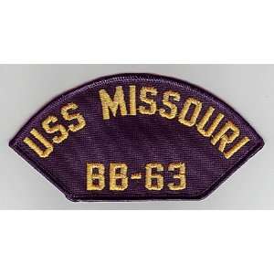  USS MISSOURI BB 63 US NAVY HAT PATCH 