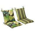   Outdoor Green/ Brown Tropical Round Chair Cushion  