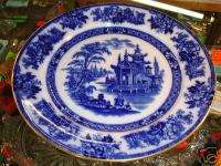 Doulton Burslem Flow Blue Madras Dinner Plate  