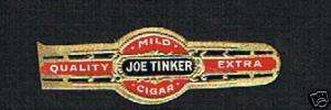 RARE old baseball cigar label Joe Tinker Chicago Cubs  