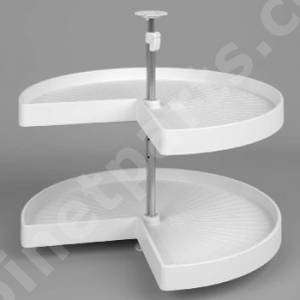    KT 2821WH Kidney VSusan 2 Shelf 28 White