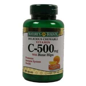  Natures Bounty  Delicious Chewable Vitamin C, 500 mg with 