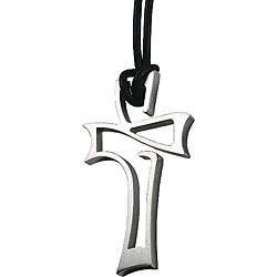 Stainless Steel Abstract Cross Design Necklace  