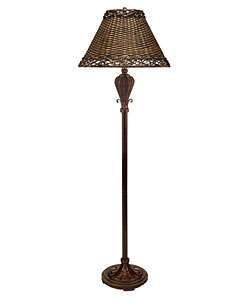 Tropical Wicker Floor Lamp  