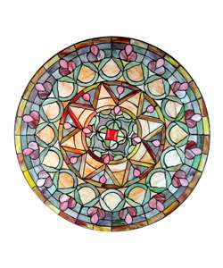 Tiffany style Multicolored Stained Glass Window Panel  