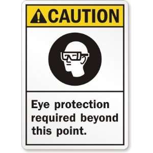  Caution (ANSI) Eye Protection Required Beyond This Point 
