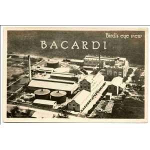    Reprint Birds eye view of Bacardi rum factory