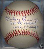 Mickey Rivers 1977 1978 New York Yankees Signed Ball  