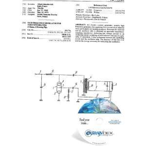  NEW Patent CD for HIGH FREQUENCY OSCILLATOR FOR INDUCTIVE 