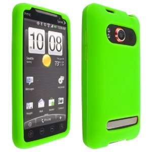  Premium Light Green Soft Silicone Skin Case Cover for HTC EVO 