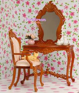 Furniture Vanity & Chair for Barbie Fashion Royalty Pullip Doll 