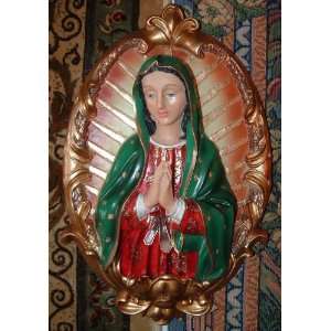 Our Lady of Guadalupe Wall Sculpture 17h 