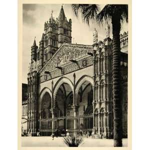  1937 Cathedral Duomo Palermo Sicily Italy Photogravure 