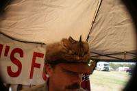 Bobcat Cap w/leather bill Missouri dressed trapper skin  
