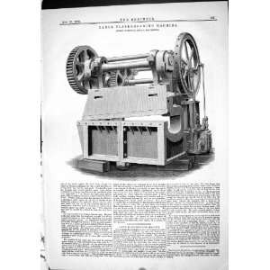 Engineering 1883 Large Plate Shearing Machine De Bergue 