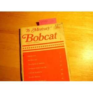 1976 Mercury Bobcat Owners Manual Mercury  Books