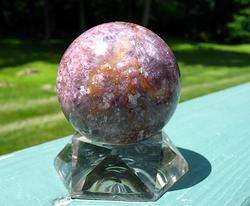 Lepidolite Sphere Shimmering Crystal Ball ~ Mozambique  