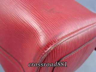 Authentic Louis Vuitton Red Epi Speedy 35 Bag Fair Condition  