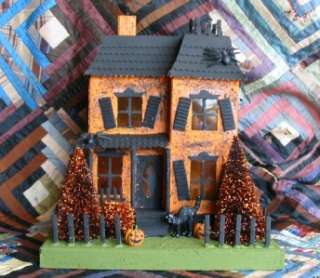 Halloween Paper Mache Bethany Lowe Large Haunted House  