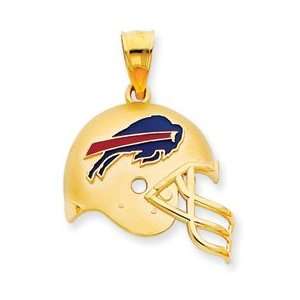  14K Buffalo Bills Enameled Helmet Charm   JewelryWeb 