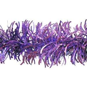 12 Ft. Fancy Purple Holographic Wave Christmas Tinsel Garland #WV H95 