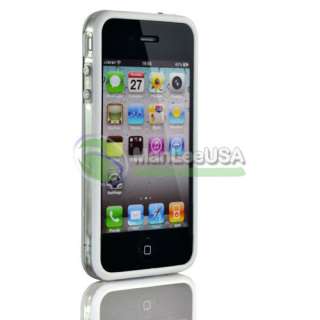   Premium Bumper Case Trim w/ Metal Buttons For Apple iPhone 4 4G  