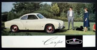 VW 1956 Karmann Ghia Coupe Sales Brochure  