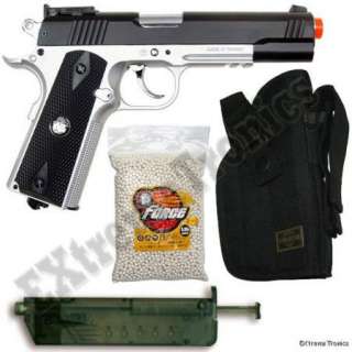 WG SIL METAL 1911 CO2 Gas Airsoft Gun Pistol Package P1  
