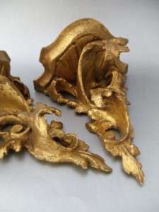 ANTIQUE VTG ITALIAN FLORENTINE GOLD GILT TOLE CARVED WOOD MINIATURE 