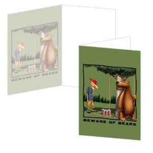  ECOeverywhere Beware of Bears Boxed Card Set, 12 Cards and 