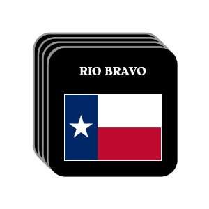 US State Flag   RIO BRAVO, Texas (TX) Set of 4 Mini Mousepad Coasters