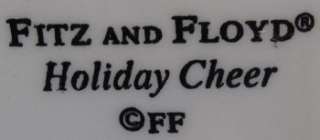 Fitz & Floyd Holiday Cheer Basket Santa w/ Gift NIB  