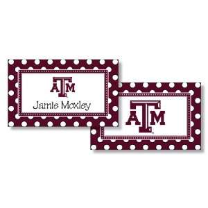  Texas A&M University Simple Dot Enclosure Cards 