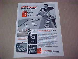1962 AMT Slot Car Advertisement, Vintage Ad  