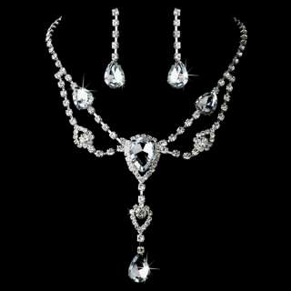 Bridal Jewelry Set Crystal Rhinestone Cabochon Y Drop T  