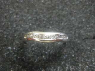 Vintage Magicglo 14k white gold .25CT diamond ring/band  