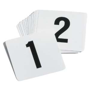   Table Number Card Set #1 100, White w/ Black Lettering   Set  50